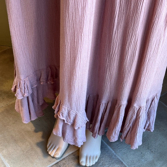 Free People Adella Pink-Nude Maxi Dress - Picture 5 of 9